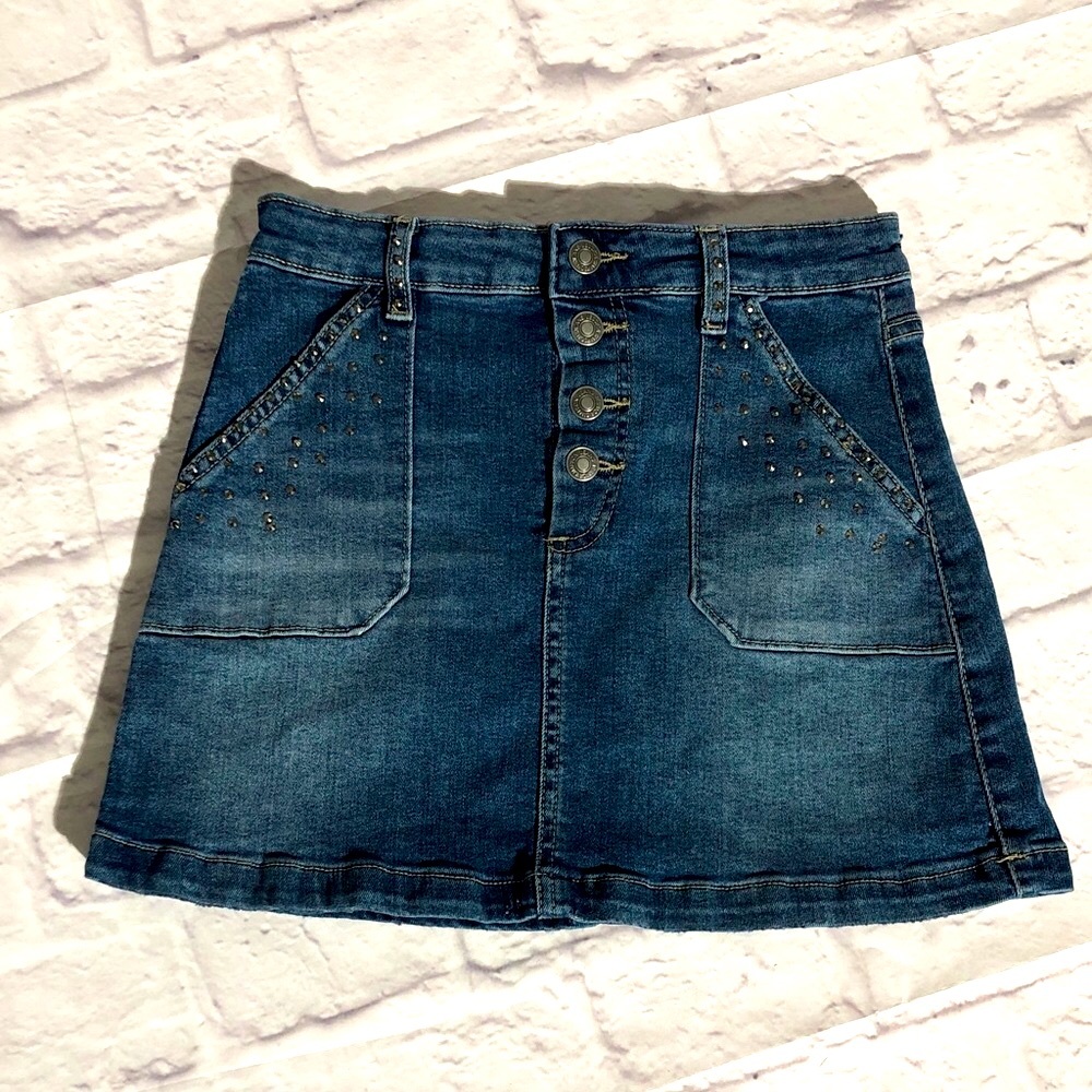 Jessica Simpson Medium Blue Denim Mini Skirt Girls 12 NWOT